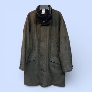 Men’s Coat Virgin Wool Cashmere Blend ERES Top Coat Overcoat‎ NWT 44R Chestnut